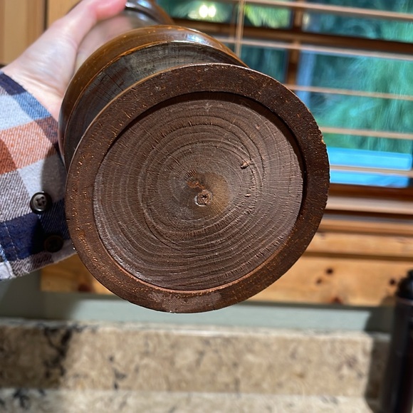 Vintage Bar Bottle Dispenser Wine Liquor VINO Decanter Glass Wood Spigot WORKS - Picture 9 of 16